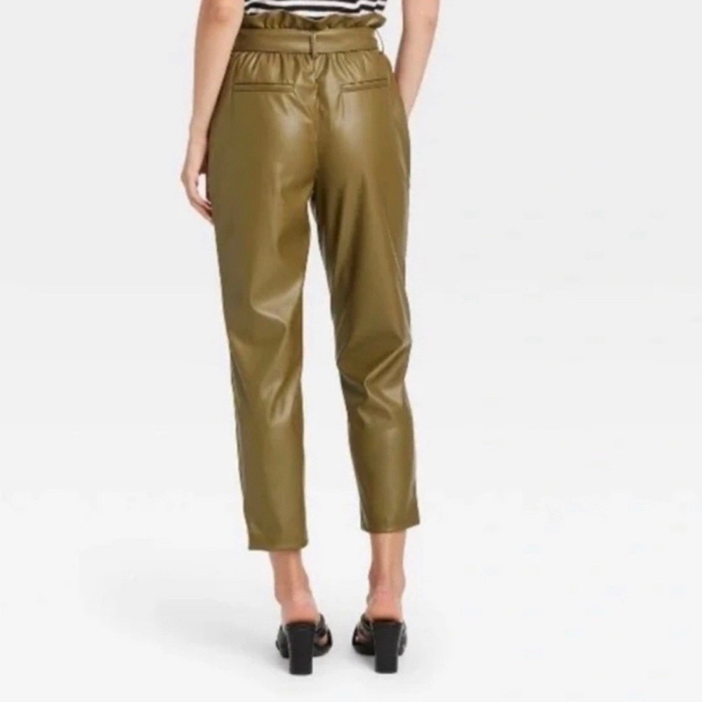 Who What Wear Paperbag Waist Faux Leather Pants - Picture 9 of 11